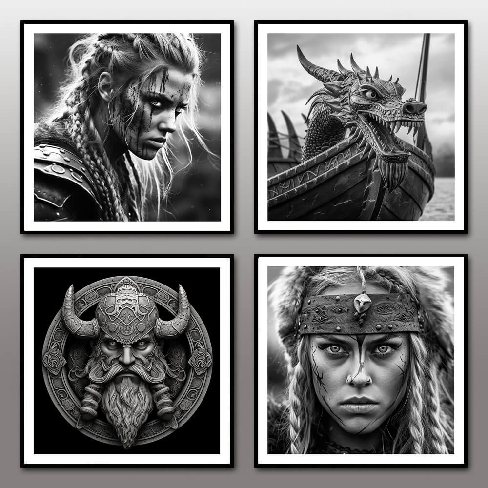 Viking Shieldmaiden (B) Art Print