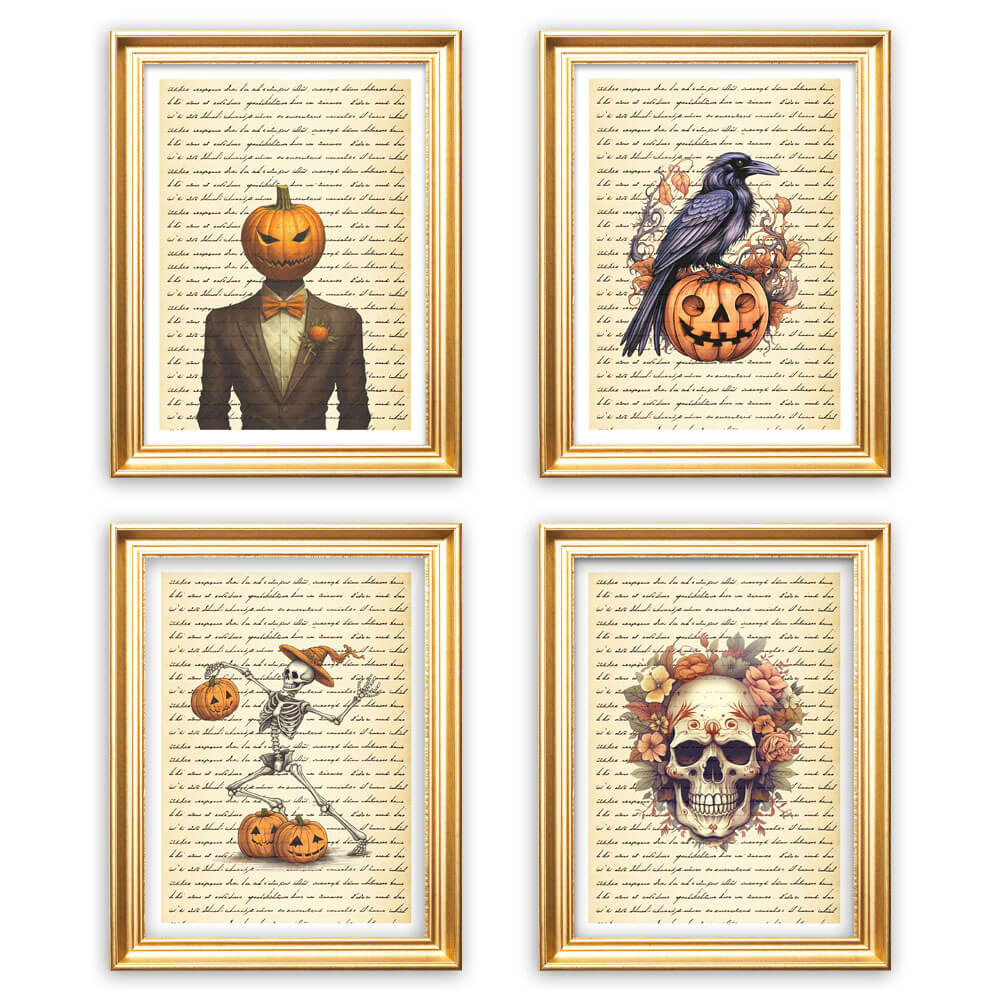 Halloween Skeleton Art Print