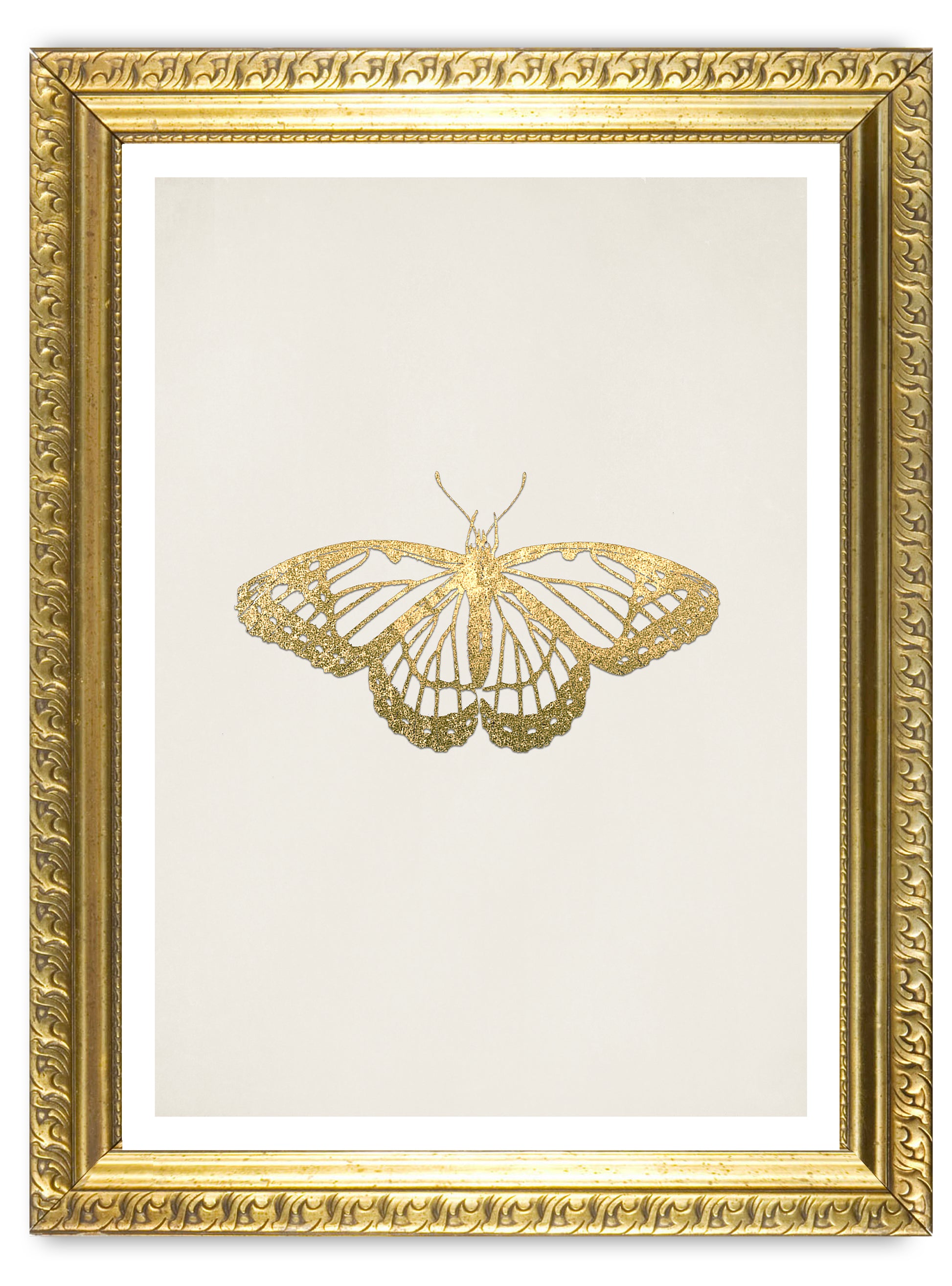 Single Gold Butterfly Art Print - Jasmine and Jade Interiors