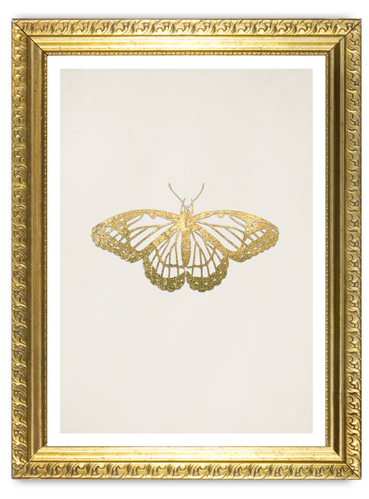 Single Gold Butterfly Art Print - Jasmine and Jade Interiors