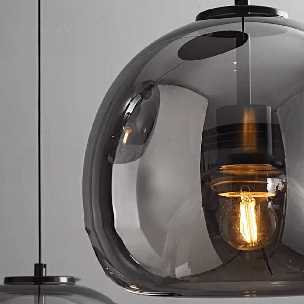 Minimalistesch Glass Drop Pendant Light - 2 Faarwen