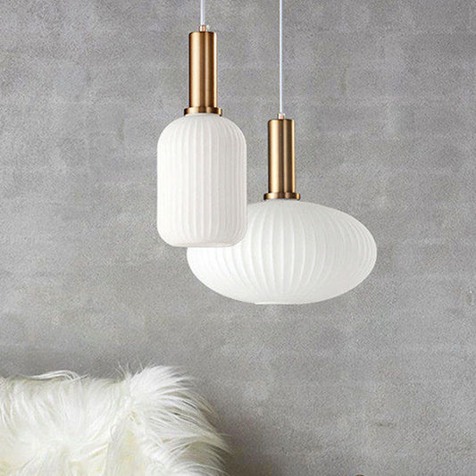 Luminária pendente de vidro com design nórdico