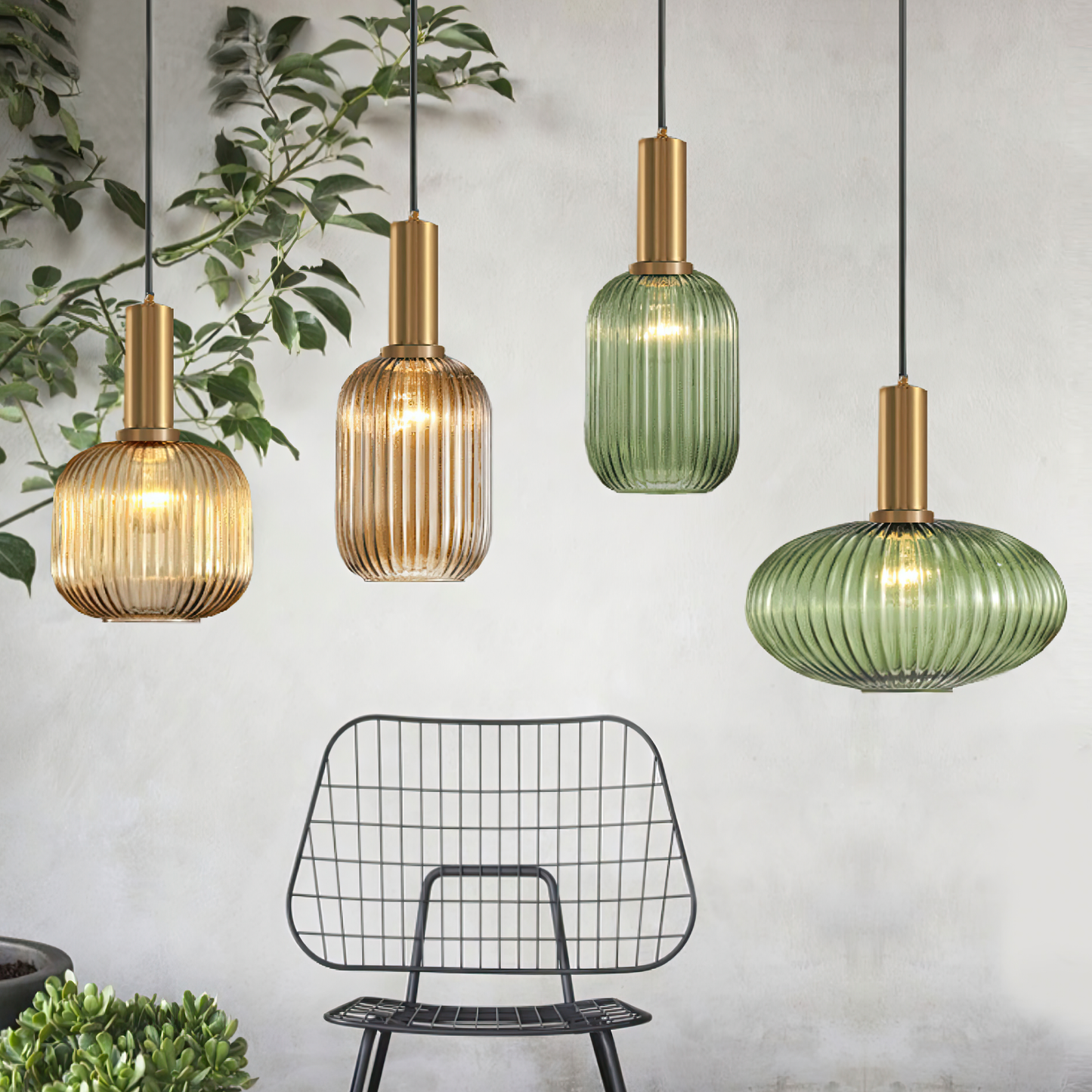 Nordic Colourful Glass Pendant Lights - 4 Colours