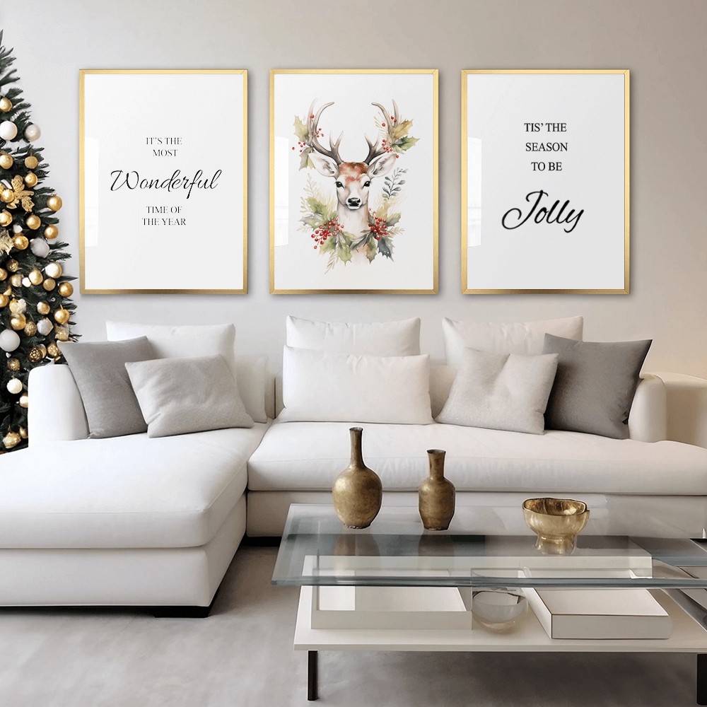 Nordic Christmas Deer Print