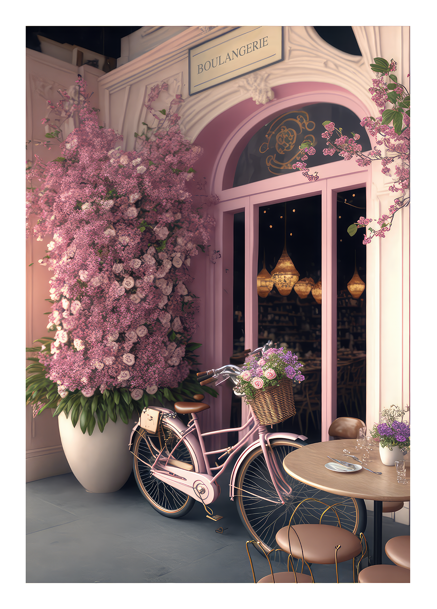 Френска пекарна изкуство принт