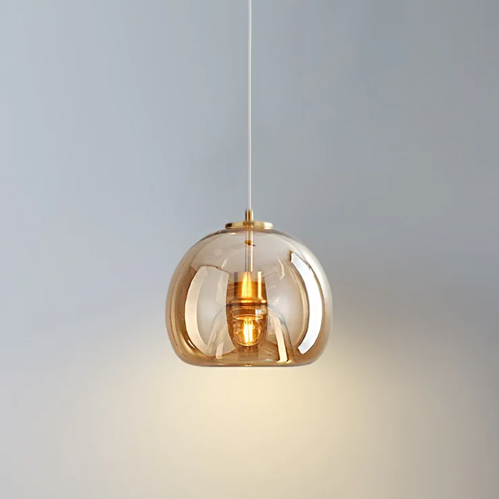 Minimalistesch Glass Drop Pendant Light - 2 Faarwen
