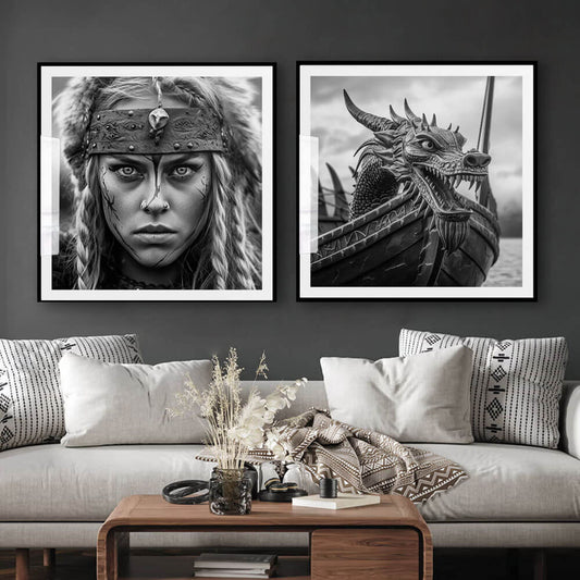 Viking Shieldmaiden (A) Art Print