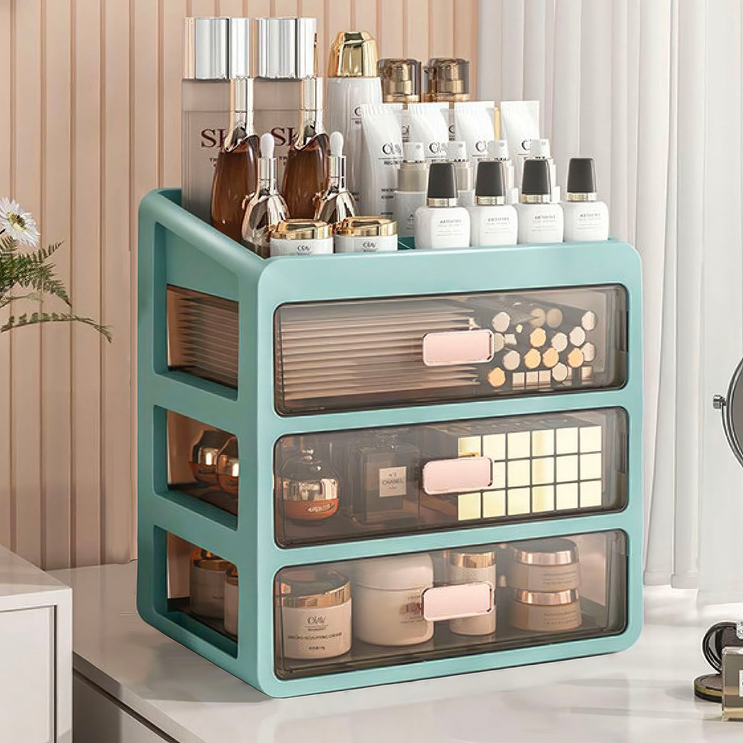 Elite Makeup/ Skin Care Beauty Organiser - Nordic Green
