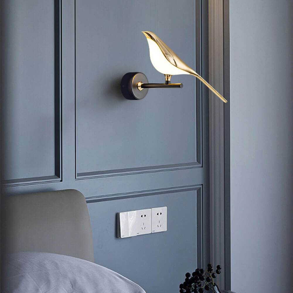 Nordic Golden Bird Wall Lamp