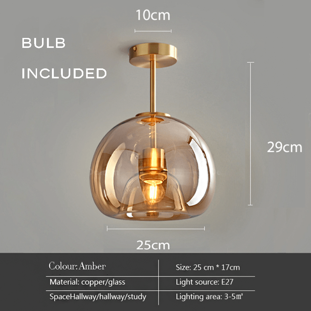 Modern Amber glass pendant light, ceiling light