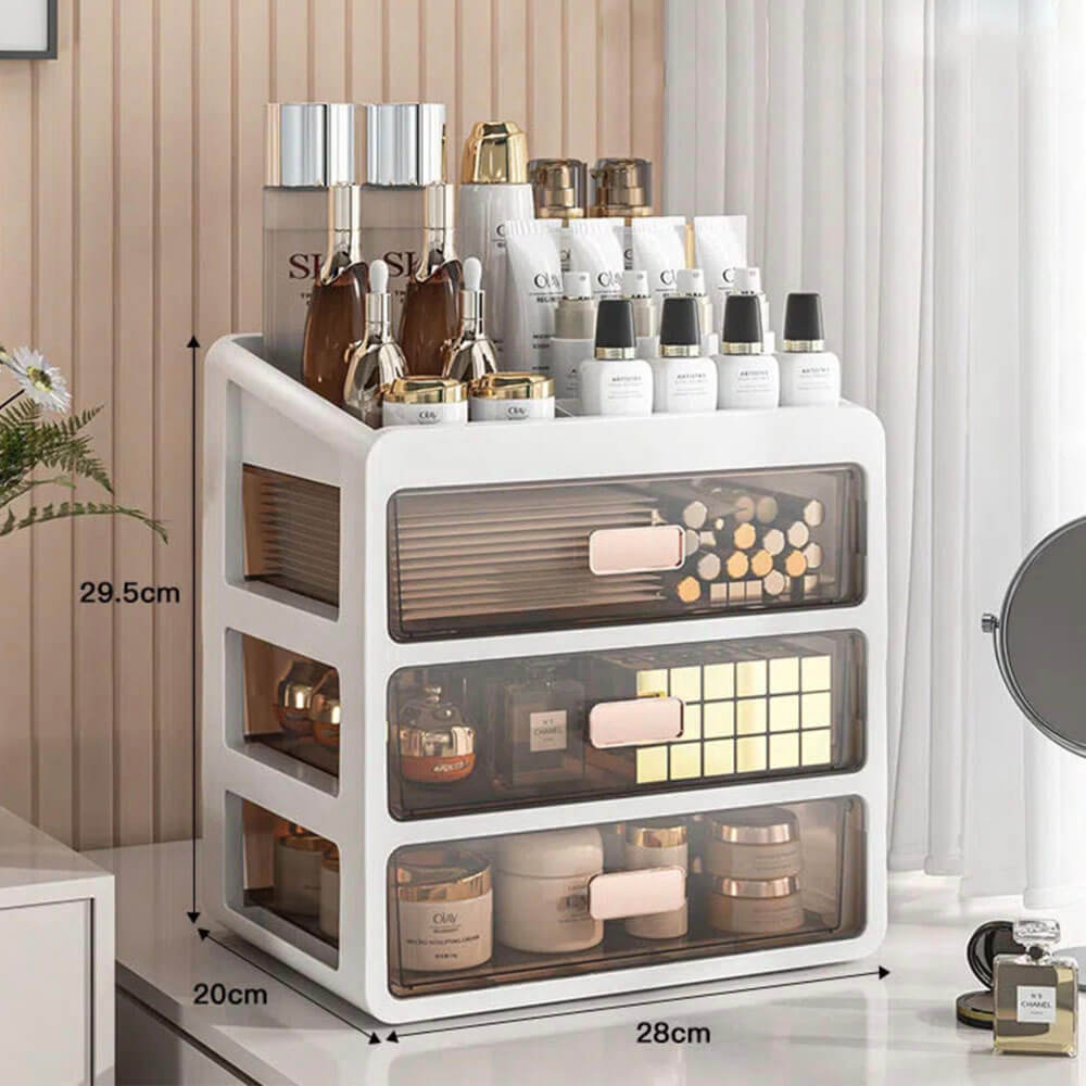 Elite Makeup/ Skin Care Beauty Organiser - Ice White