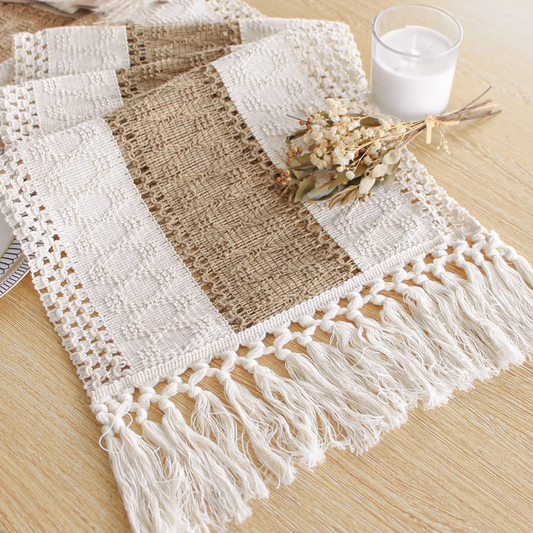 Macrame Tasselled Table Runner