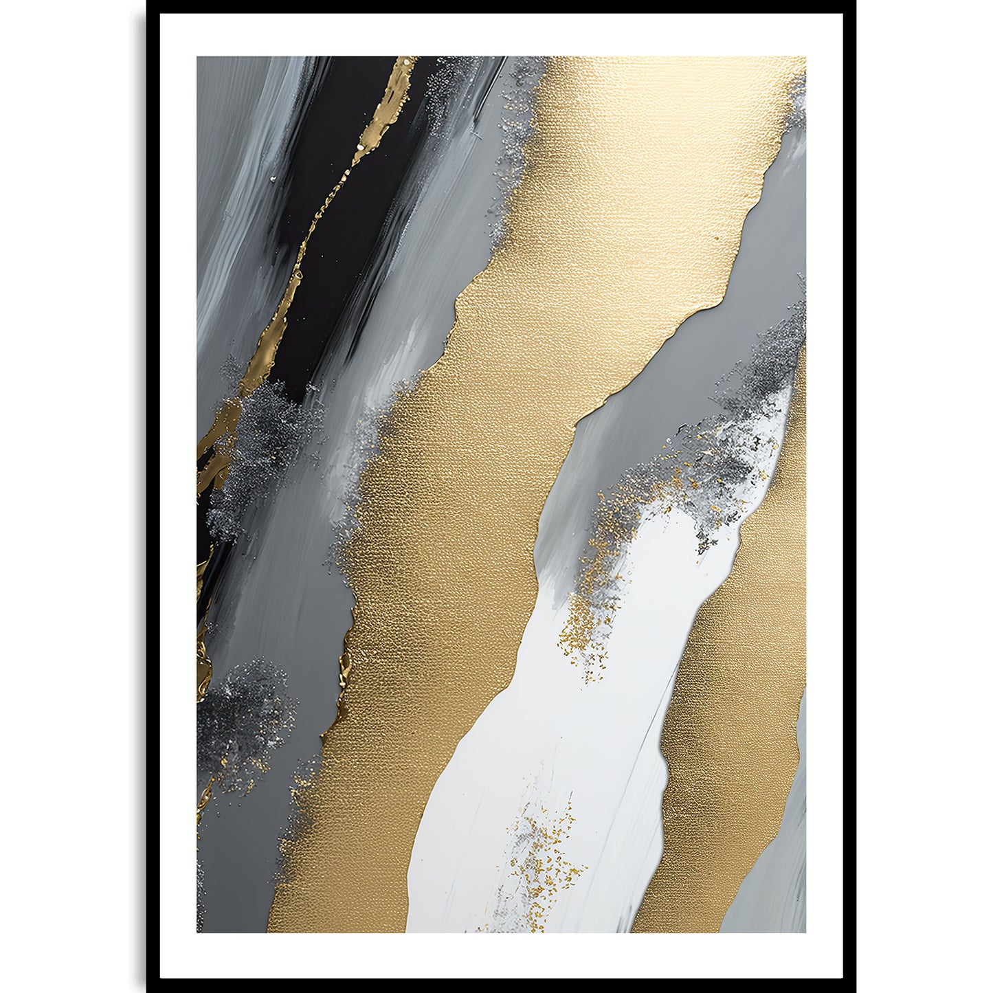 Minimalist Gold (2) Abstract Art Print