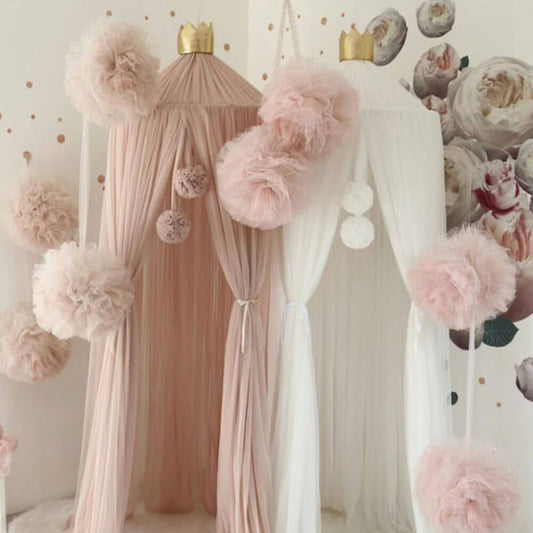 Tulle Pompom Garland - 4 Colours - Jasmine and Jade Interiors