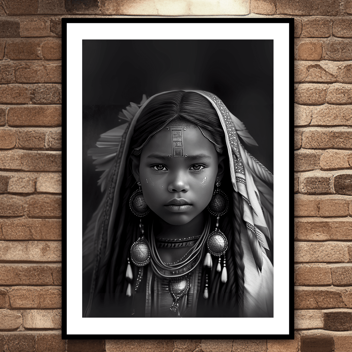 "Fearless" American Indian Art Print (Portrait)