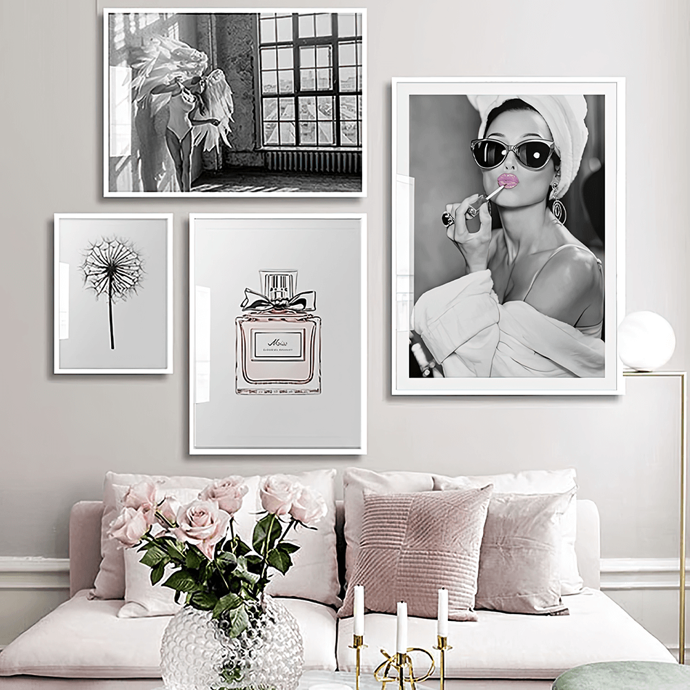 Audrey Hepburn, Pink Lipstick Art Print