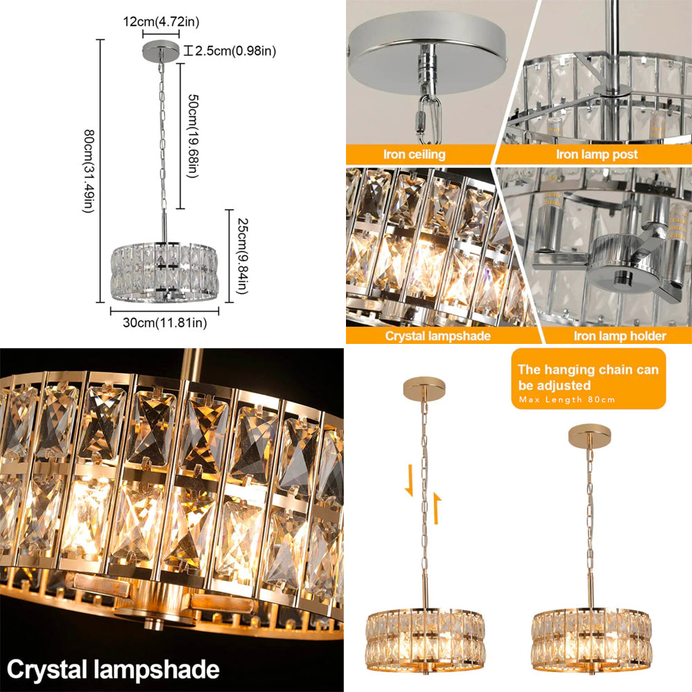 Lustre de Cristal - 3 Cores