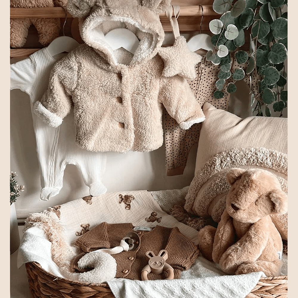 Organesch Bertie Bear Baby Muslin Tasselled Decken - 3 Stiler