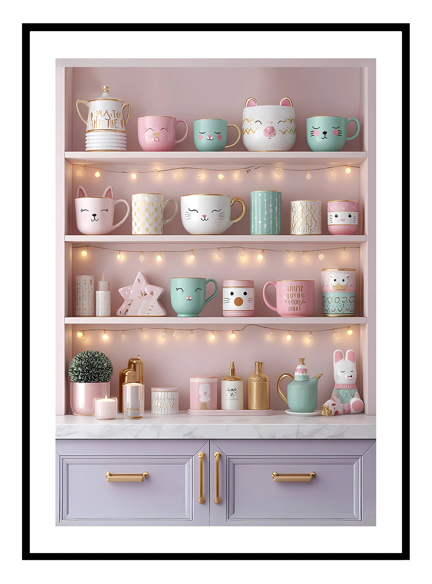 Pastel Pantry Art Print