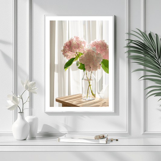 Hydrangea Vase Art Print