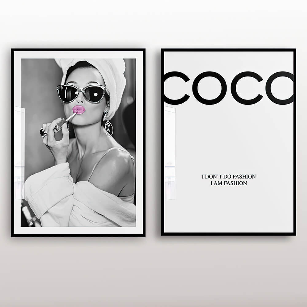Audrey Hepburn, Pink Lipstick Art Print