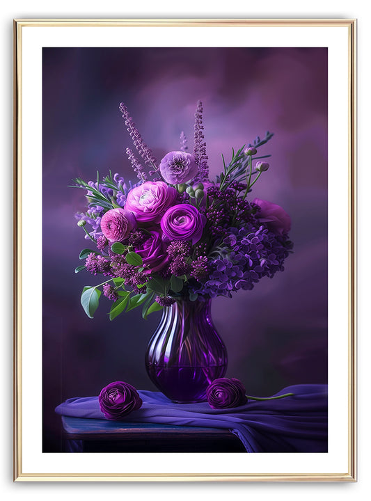 Deep Purple Flowers Art Print