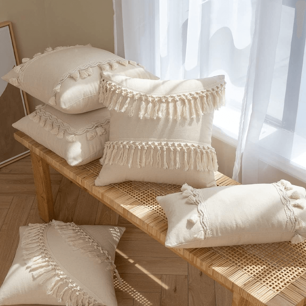Boho Tasselled Cushion (A)