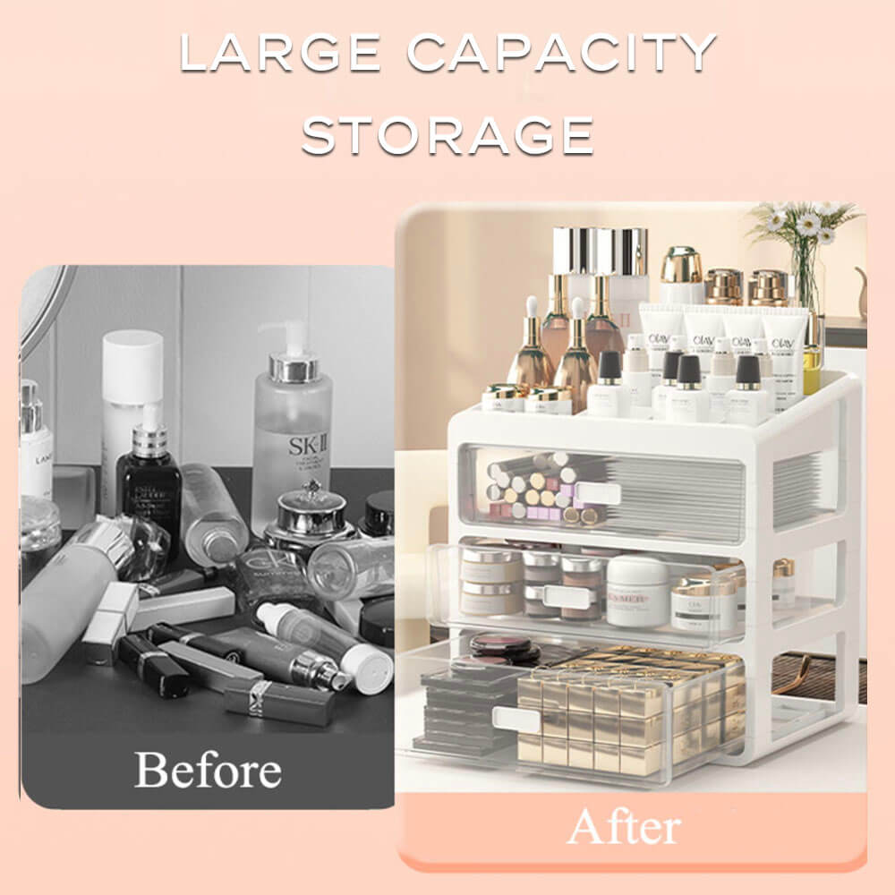 Elite Makeup/ Skin Care Beauty Organiser - Ice White