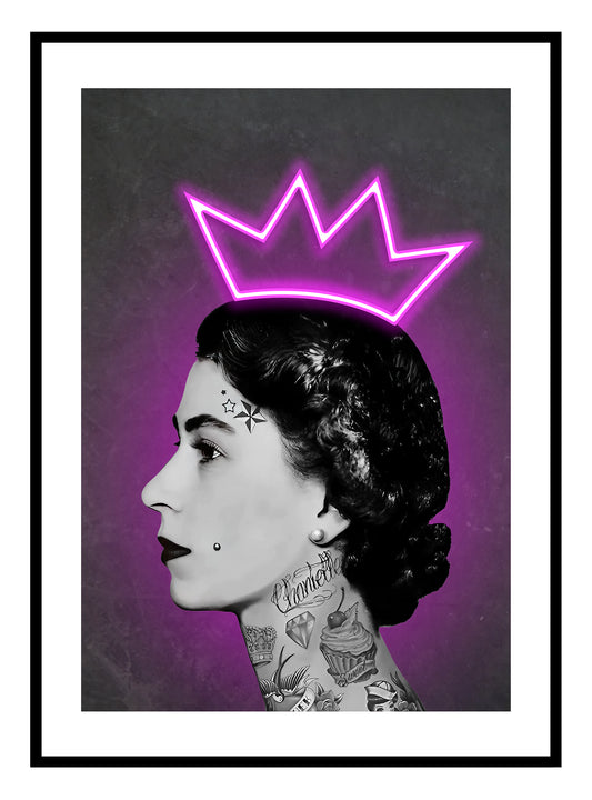 Neon Queen Art Print