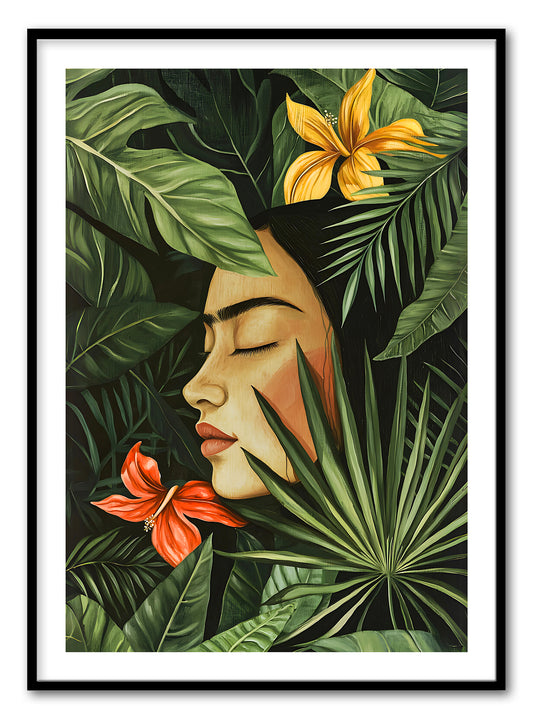 Cetakan Seni Tropical Girl (B)