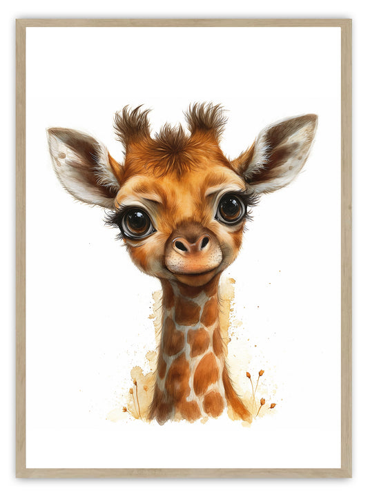 Baby Giraffe, Nursery Art Print