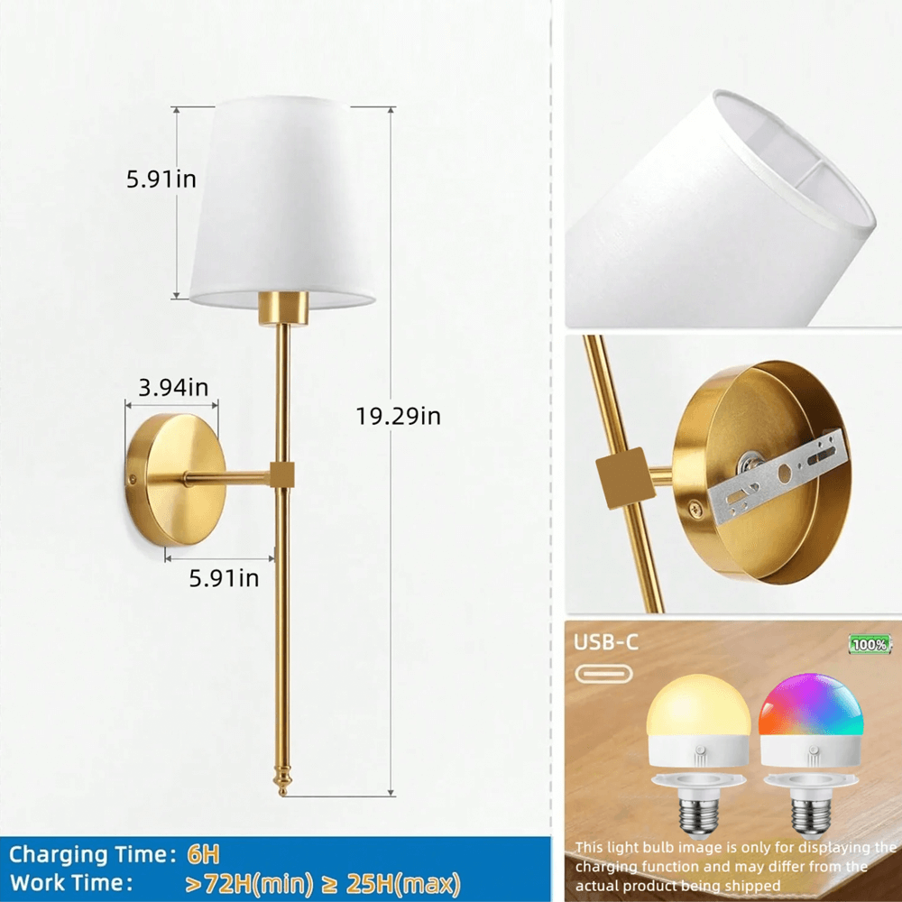 Elegance Gouden Wandlamp