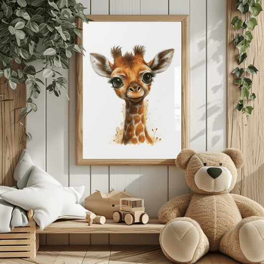 Baby Giraffe, Nursery Art Print