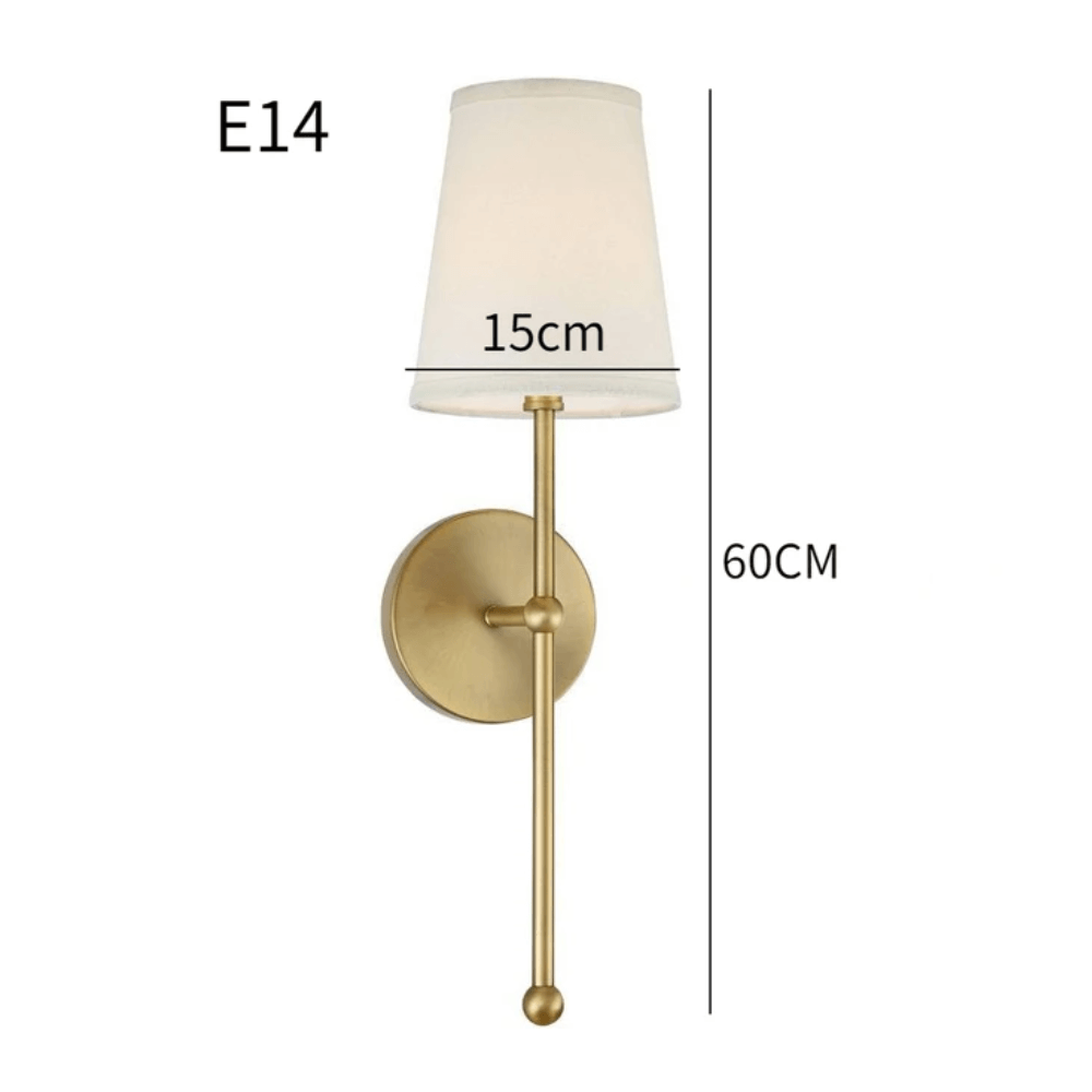 Elegance guld vägglampa
