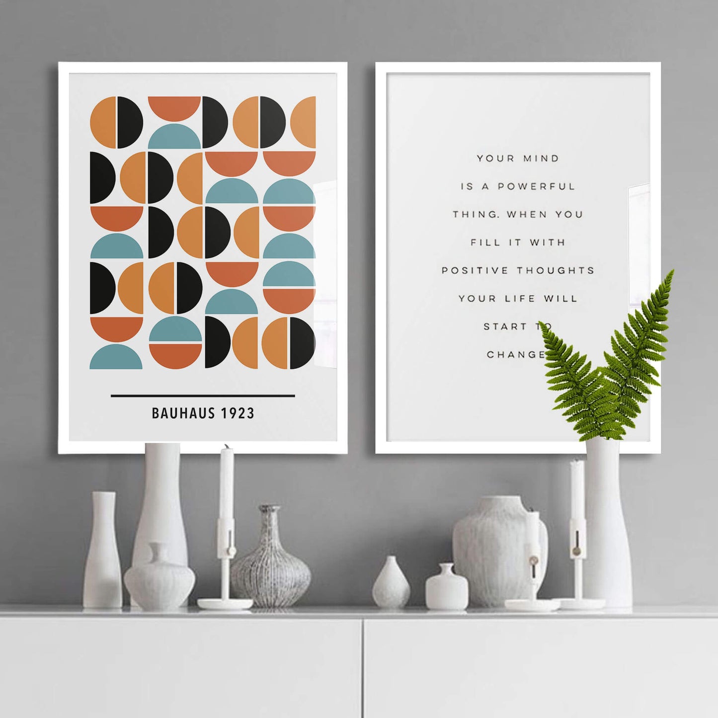 Blue/Orange Bauhaus Art Print
