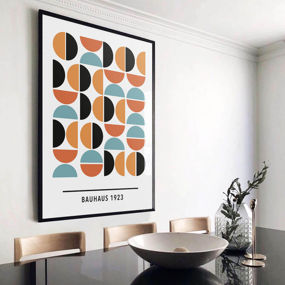 Blue/Orange Bauhaus Art Print