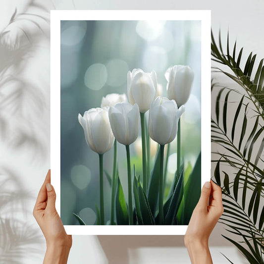 Cló Ealaíne Bán Tulips