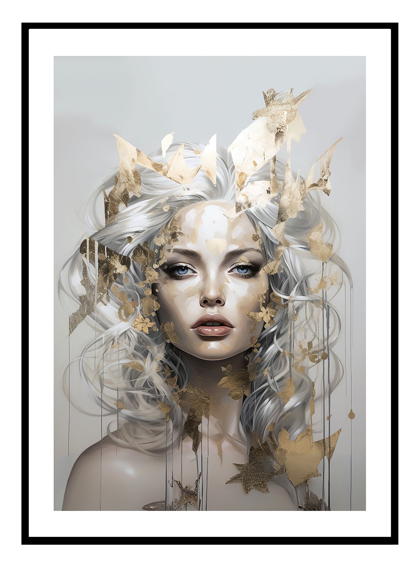 Golden Girl (B) abstrakt kunsttryk