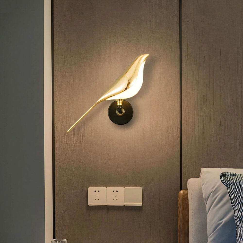 Nordic Golden Bird Wall Lamp