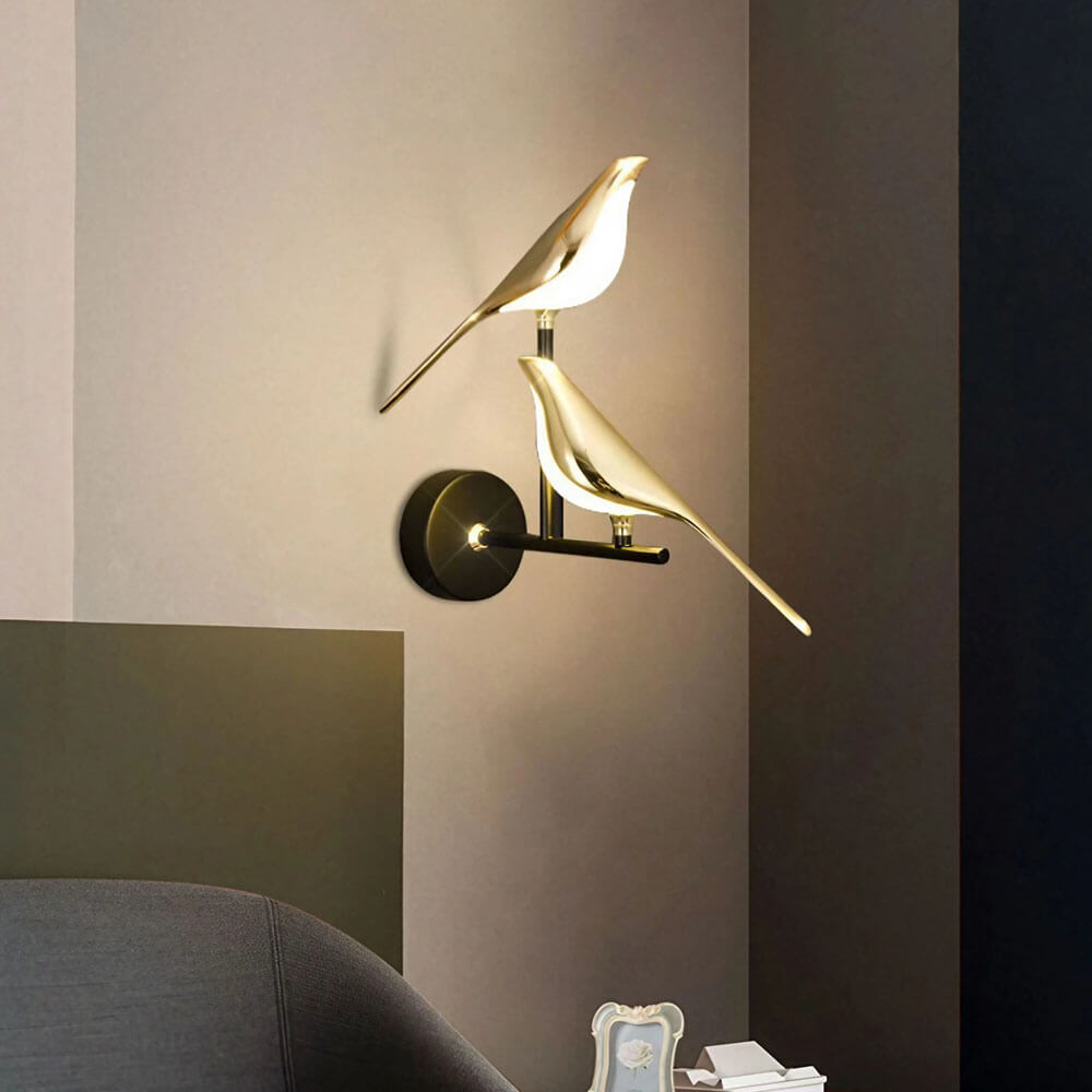 Nordic Golden Bird Wall Lamp