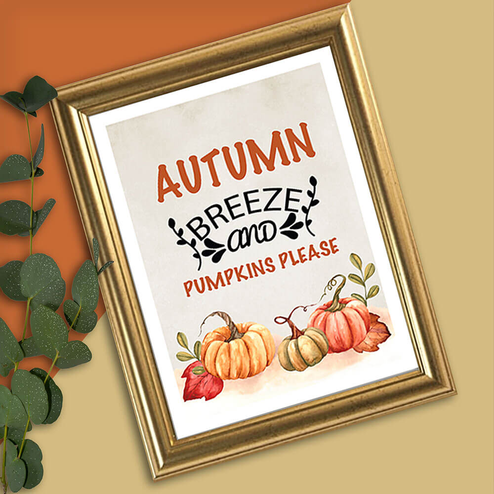 Pumpkins Please Art Print