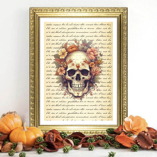 Halloween Skull Art Print