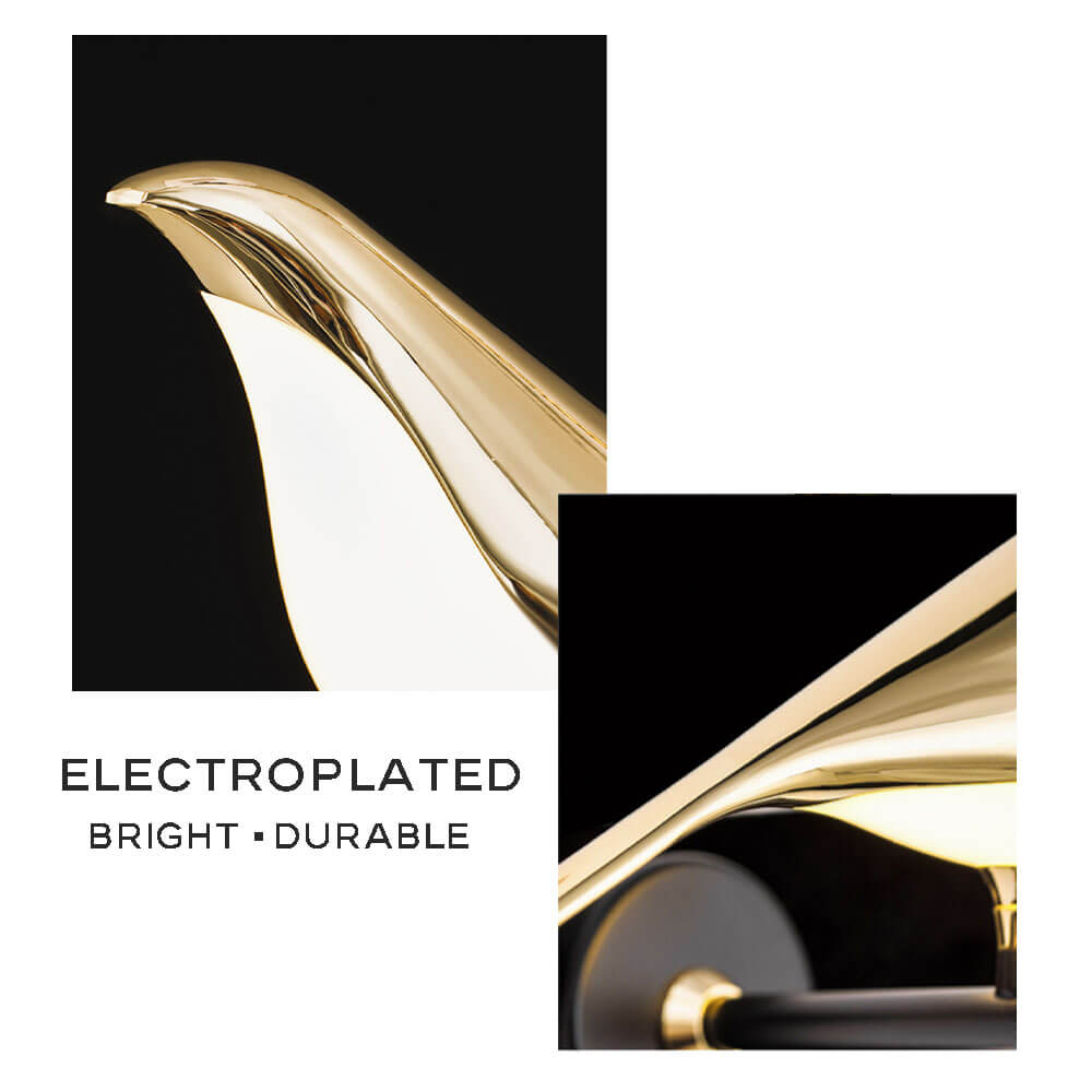 Nordic Golden Bird Wall Lamp