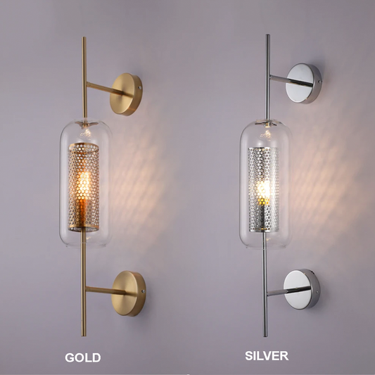 Modern Capsule Wall Lamps - Gold or Silver