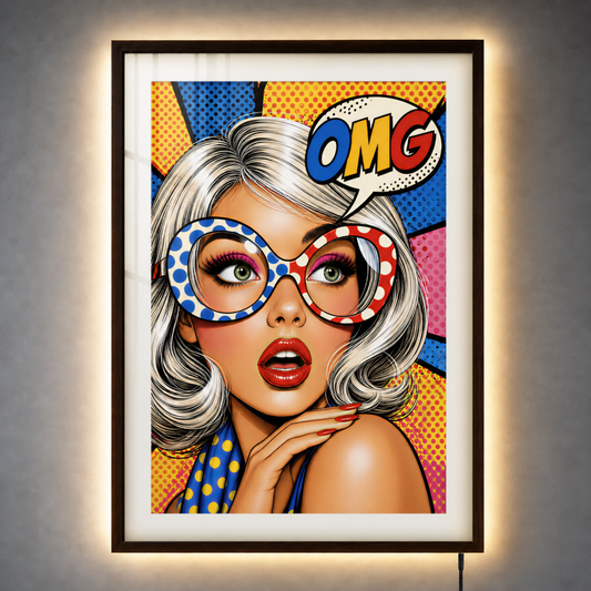 Lampu Seni Pop Art Berbingkai dengan Lampu LED Backlit