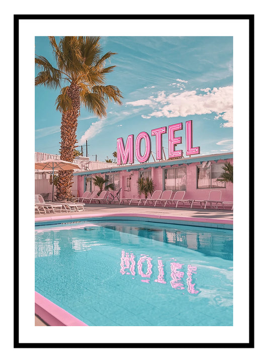 LA Motel kunstafdruk