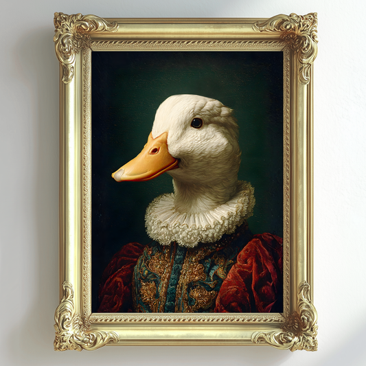 Vintage Duck Portrait – Renaissance Art Print