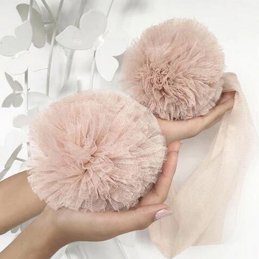 Tulle Pompom Garland - 4 Colours - Jasmine and Jade Interiors