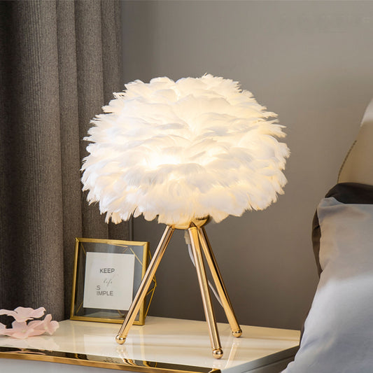 Swan Feather Table Lamp - 4 Colours - Jasmine and Jade Interiors