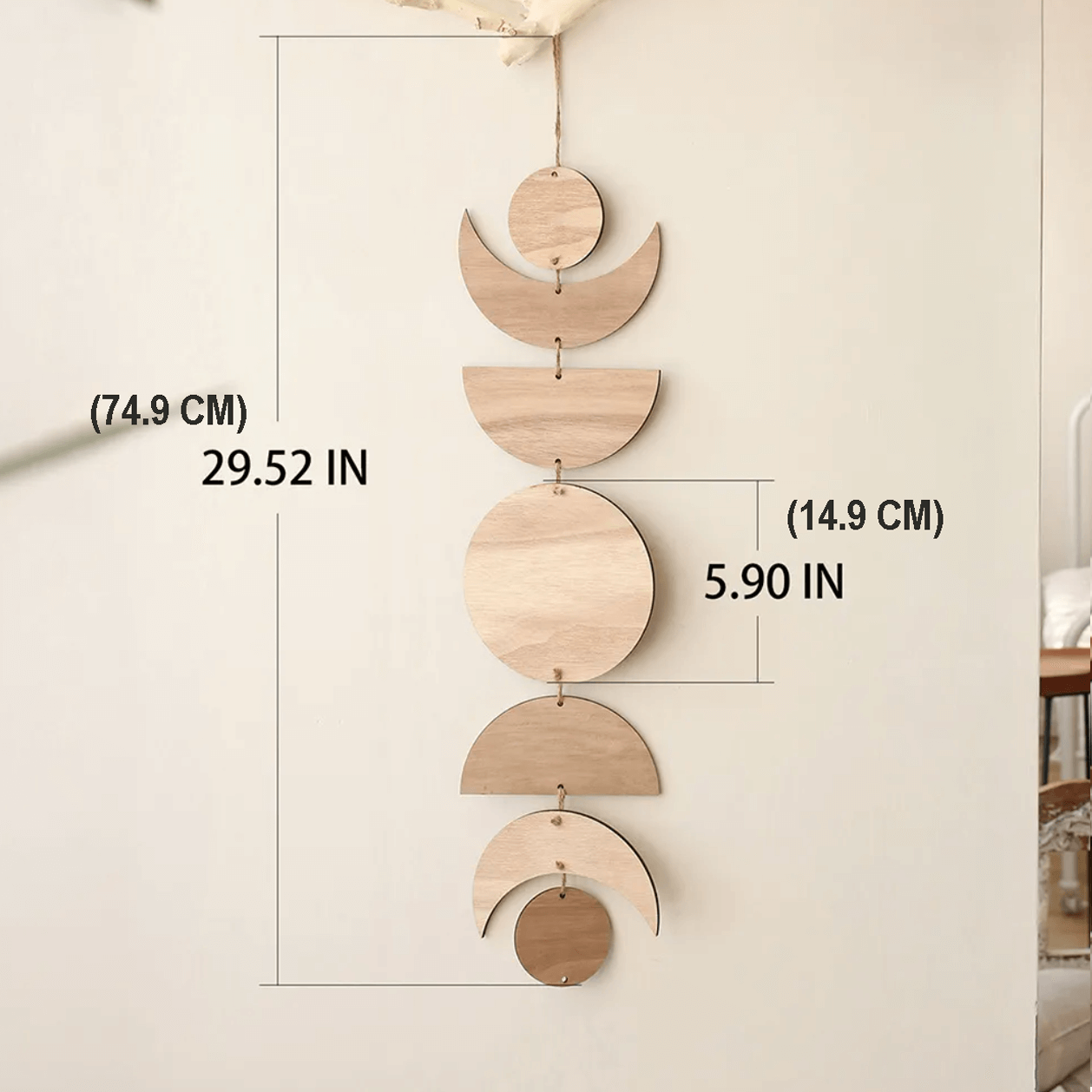 Бохо лунно стенно окачване